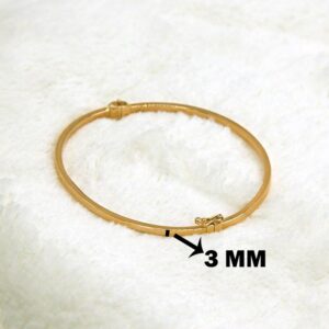 18kt hallmark real solid yellow gold stacking hinge bangle bracelet