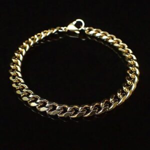 18 kt hallmark real solid yellow gold chain men's bracelet
