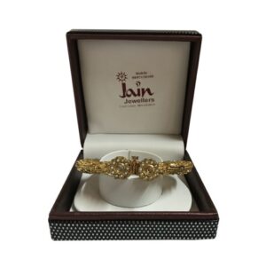 22 kt yellow gold pearl unisex vintage screw open bracelet bangle
