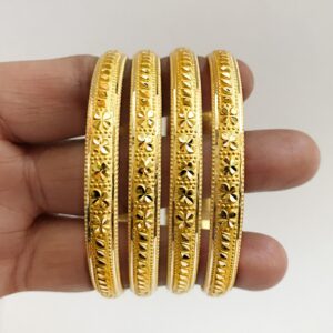 18 kt yellow gold handmade slip-on bracelet bangles 40 gm