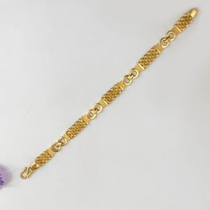 18 kt real solid yellow gold men's bracelet 21.450 grams 9 mm