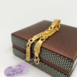 18 kt real solid yellow gold men's bracelet 21.450 grams 9 mm