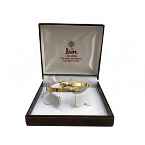 22 kt yellow gold slip-on dubai unisex two hands bracelet bangle