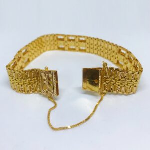 hallmark 18 kt real solid yellow gold men's bracelet 37.360 grams