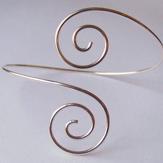 14 kt real solid white hallmark gold women's cuff bracelet bangle