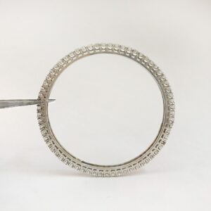 Igi 14 kt white gold 11.21 ct ij/si1 diamond women's bracelet bangle