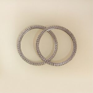 Igi 14 kt white gold 11.21 ct ij/si1 diamond women's bracelet bangle