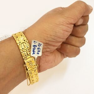 18 kt yellow gold men's bracelet 25.670 grams wide 13 mm