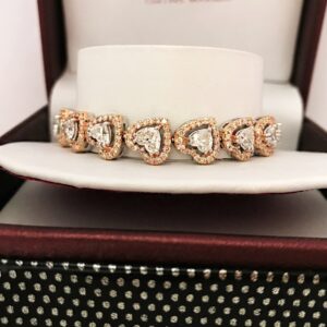 Igi 14kt white gold 9.27ct multi shape diamond tennis bracelet
