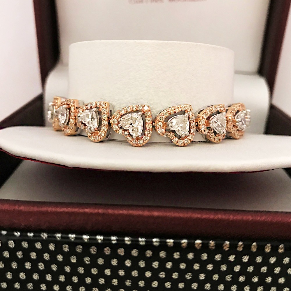Igi 14kt white gold 9.27ct multi shape diamond tennis bracelet - Image 2