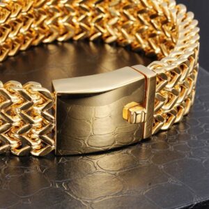 18 kt yellow gold heavy link men's bracelet 56 grams 7.5,8,8.5,9 inch