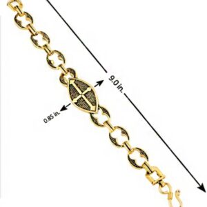 18 kt yellow gold men's jesus cross bracelet 42 grams