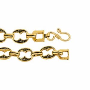 18 kt yellow gold men's jesus cross bracelet 42 grams