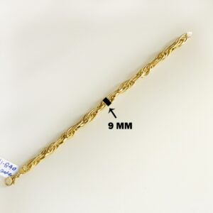 18 kt real solid yellow gold hallmark men's bracelet 11.840 grams