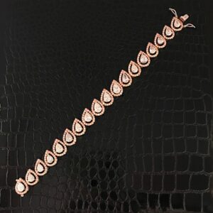 Igi 14kt white gold multi shape diamond bangle tennis bracelet
