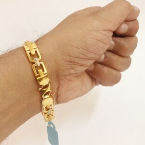 18 kt yellow gold hallmark men's bracelet 24.700 grams