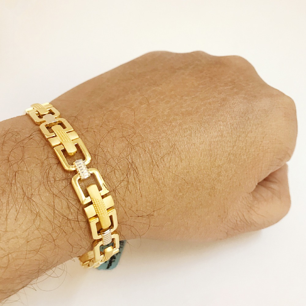 18 kt yellow gold hallmark men's bracelet 24.700 grams