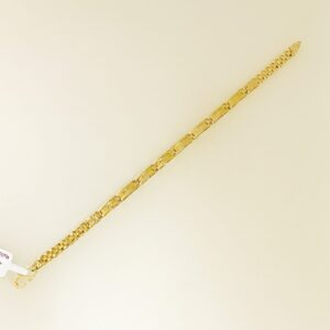 18 kt yellow gold men's bracelet 10.170 grams wide 6 mm