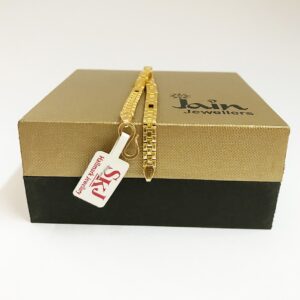 18 kt yellow gold men's bracelet 10.170 grams wide 6 mm