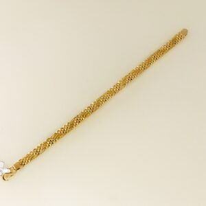 18 kt real solid yellow gold men's bracelet 17.970 grams wide 8 mm