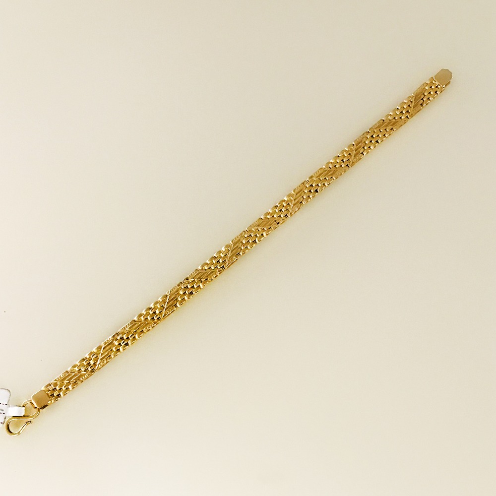 18 kt real solid yellow gold men's bracelet 17.970 grams wide 8 mm - Image 5