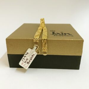 18 kt real solid yellow gold men's bracelet 17.970 grams wide 8 mm