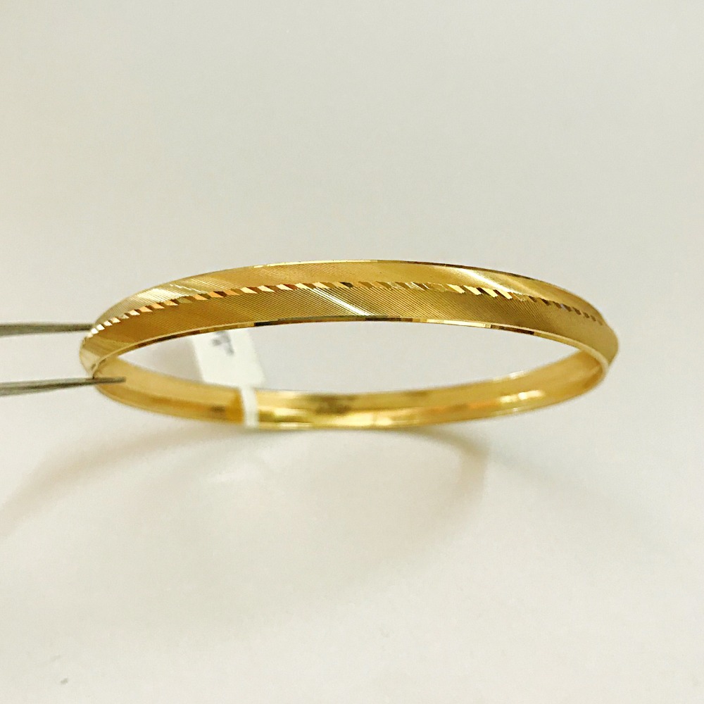 18 kt solid yellow gold smooth slip-on men's bracelet 24.100 grams - Image 2