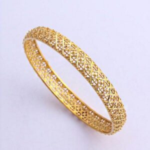 18 kt yellow gold traditional handmade slip-on bracelet bangles 30 gm
