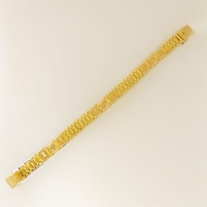 18 kt real solid yellow gold men's bracelet 24.720 gms wide 11 mm