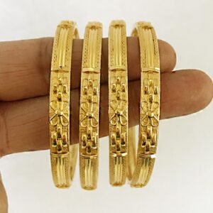 22kt yellow gold slip-on women's bracelet bangle 45.930 grams