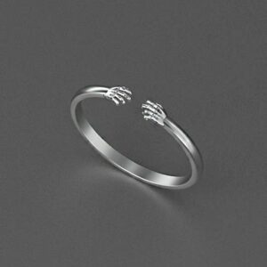 14 kt real solid white gold unisex two hands cuff bracelet 30 grams