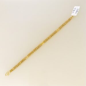 18 kt yellow gold men's bracelet 13.840 grams wide 7 mm