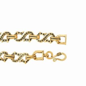18 kt real solid yellow gold luxury link men's bracelet 41.500 gram