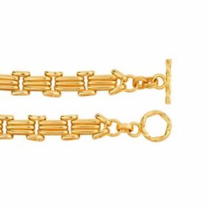 18 kt real solid yellow gold men's bracelet 13 mm wide 40 grams