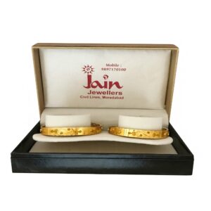 18 kt yellow gold handmade slip-on bracelet bangles 20 gms (2 pieces)