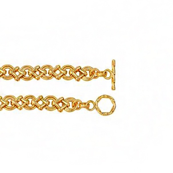18 kt real solid yellow gold luxury link men's bracelet 40.900 gram - Image 4