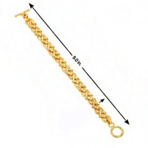 18 kt real solid yellow gold luxury link men's bracelet 40.900 gram
