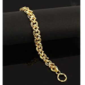 18 kt real solid yellow gold luxury link men's bracelet 40.900 gram