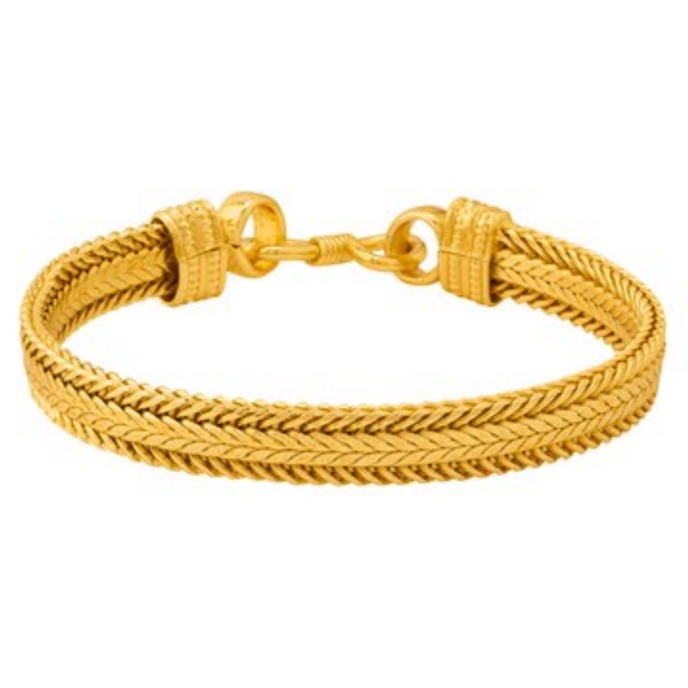 18 kt real solid yellow gold luxury king men's bracelet 50.200 gram - Image 2
