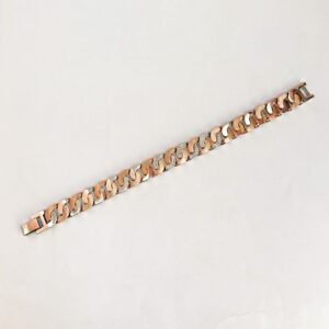 18 kt rose gold italian cuban link men's bracelet 32.820 gms