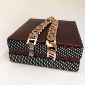 18 kt rose gold italian cuban link men's bracelet 32.820 gms