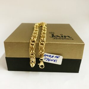 18 kt yellow gold hallmark men's bracelet 12.460 grams