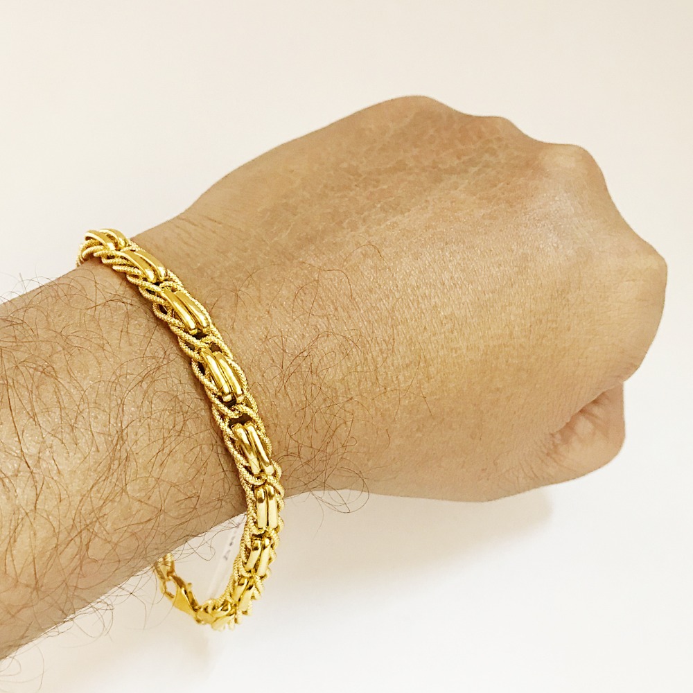 18 kt yellow gold hallmark men's bracelet 12.460 grams
