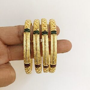 22 kt solid yellow gold slip-on women bracelet bangle 44.640 grams