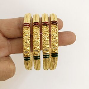 22 kt solid yellow gold slip-on women bracelet bangle 44.640 grams