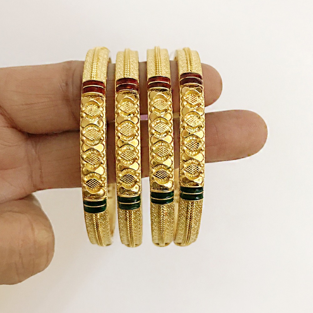 22 kt solid yellow gold slip-on women bracelet bangle 44.640 grams