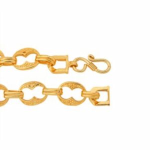 18 kt real solid yellow gold men's jesus cross bracelet 41 grams