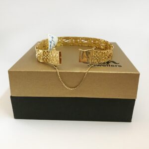 18 kt real solid yellow gold men's bracelet 20.890 grams 12 mm wide