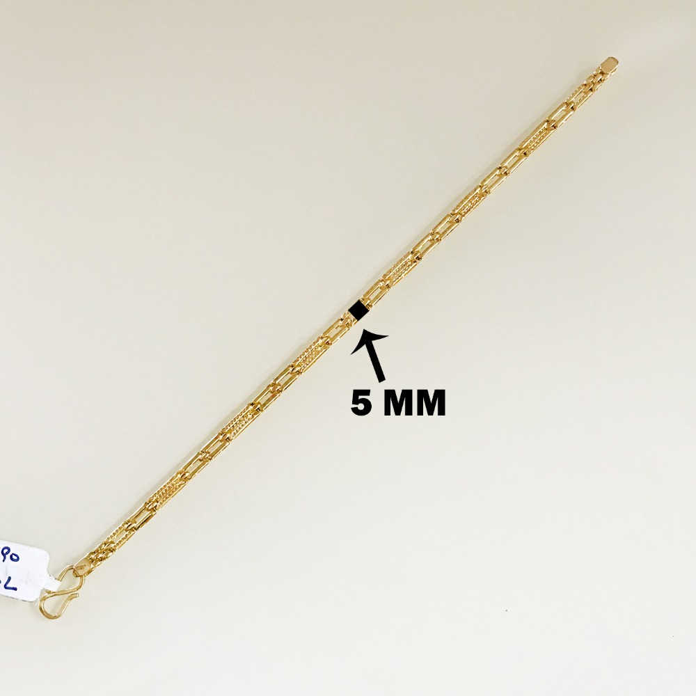 18 kt real solid yellow gold hallmark men's bracelet 7.890 grams - Image 5