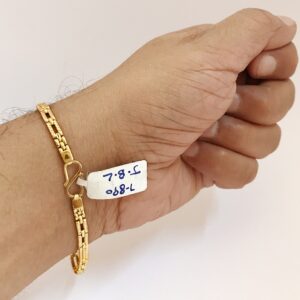 18 kt real solid yellow gold hallmark men's bracelet 7.890 grams